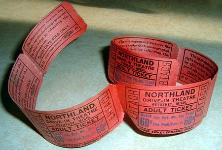 Northland Drive-In Theatre - Northland Tickets Courtesy Phil Whittaker (newer photo)